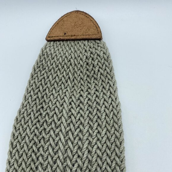 Talbots Tan Cotton Woven Waxed Cord Belt Women's Size L Wide Style 95501 - Picture 11 of 12
